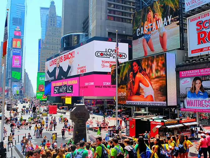 Saker att göra på Times Square - Folkmassor