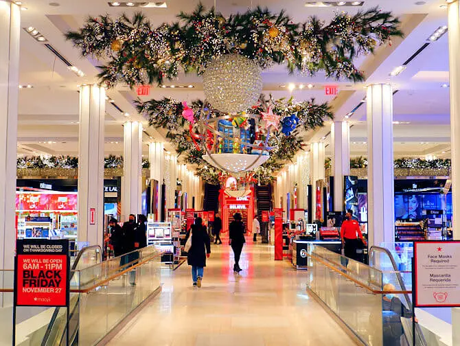 Macys i NYC - Juldekoration