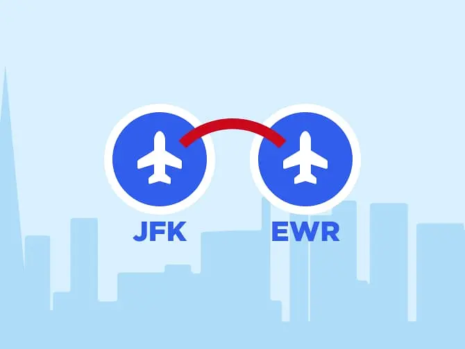 Transfer från JFK till Newark eller Newark till JFK