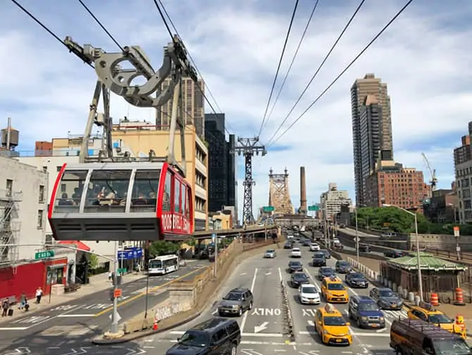 Roosevelt Island Tram i New York - Kabelvagn