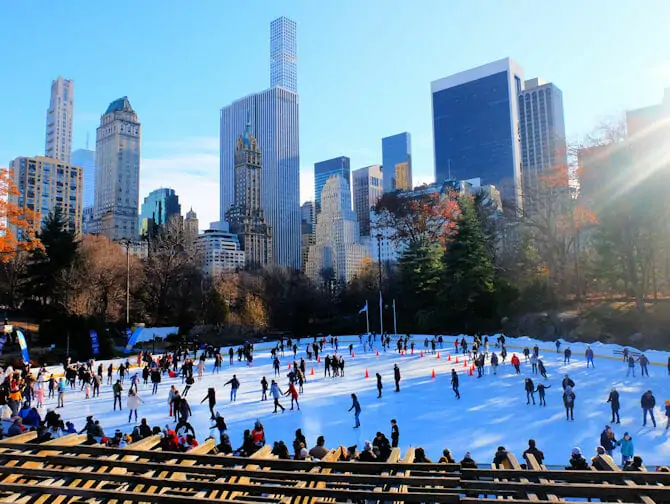 Skridskoåkning i New York - Central Park