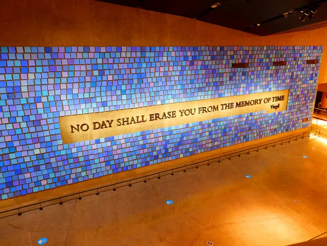 9-11 Museum i NYC - Memorial Wall