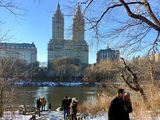 Nyårsdagen i i NYC - Skridskoåkning i Central Park