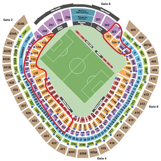 New York City FC biljetter - Yankee Stadium platskarta