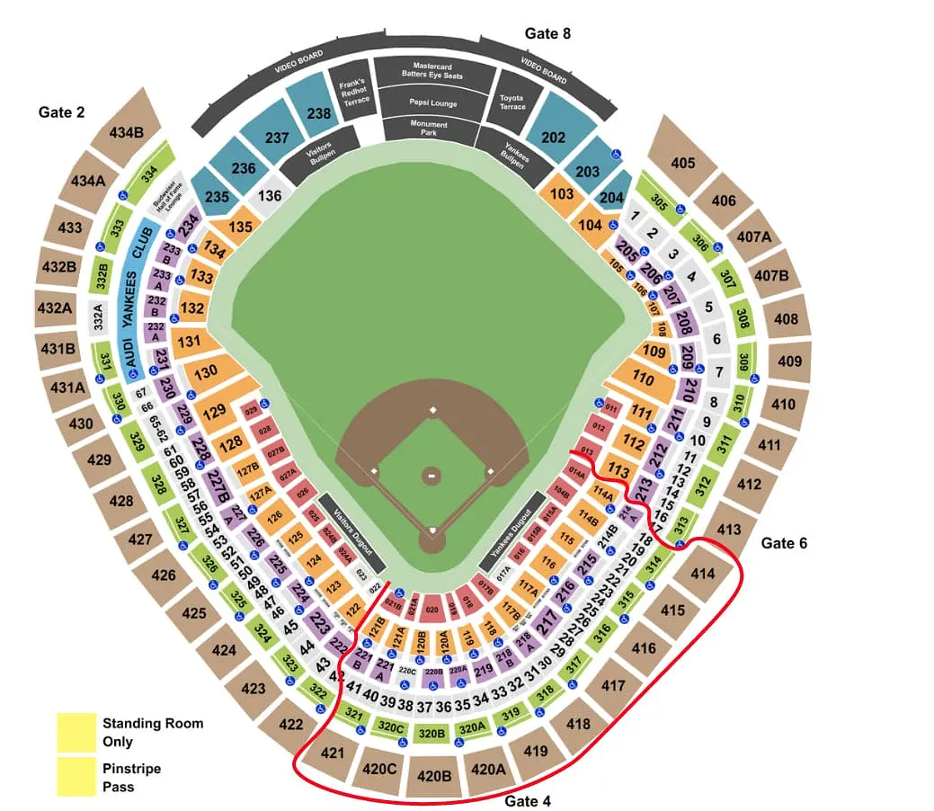 New York Yankees biljetter - Yankee Stadium platskarta