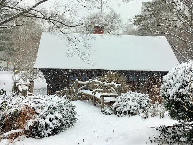 Swedish Cottage i Central Park - Vinter