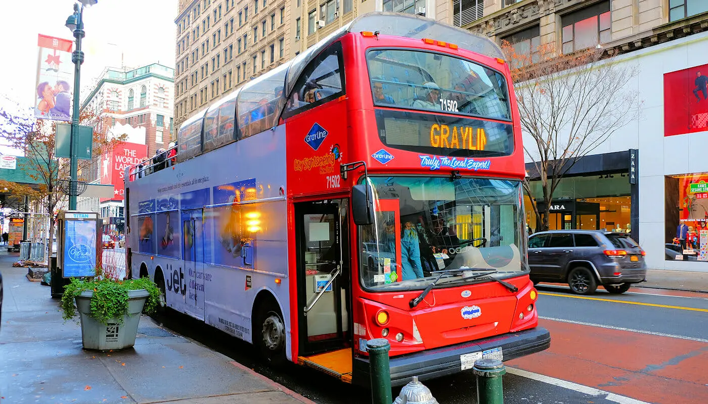 Gray Line Hop on Hop off buss i New York - Påstigning