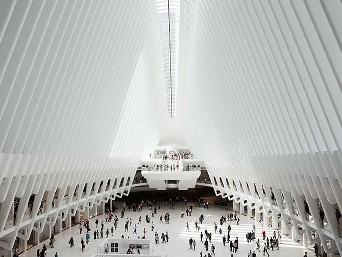 Westfield World Trade Center Shopping Mall i New York - Arkitektur
