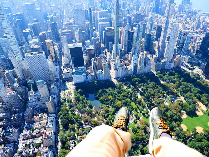 Helikoptertur utan dörrar i New York