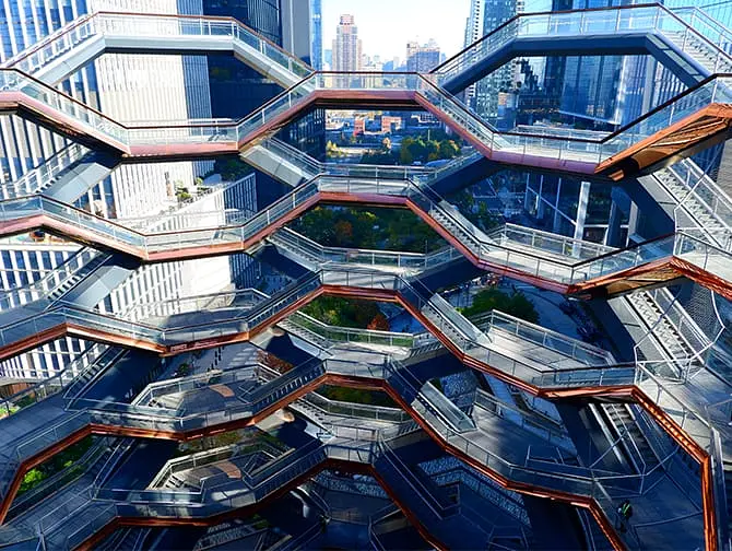Hudson Yards Vessel i New York - Utsikt från Vessel
