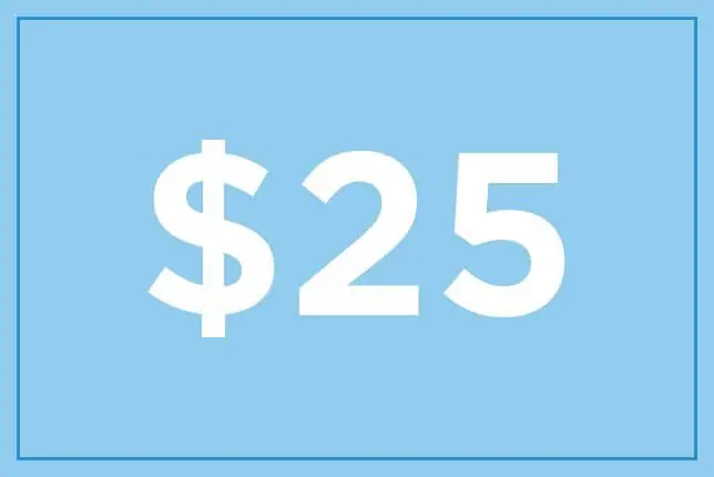 Presentkort $25