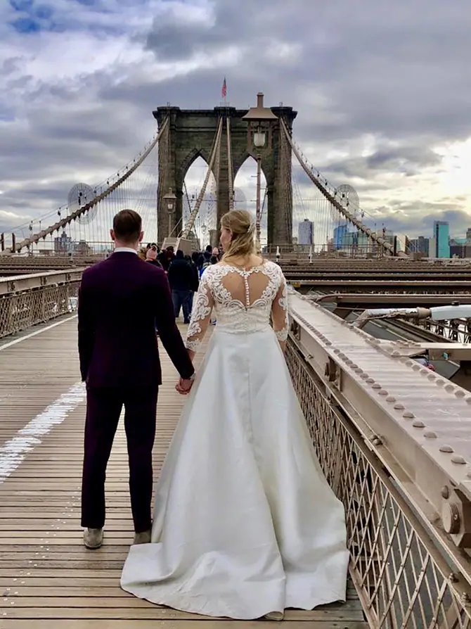 Bröllopsfotograf i New York - Brooklyn Bridge
