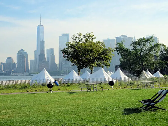 Governors Island i New York - Tälten