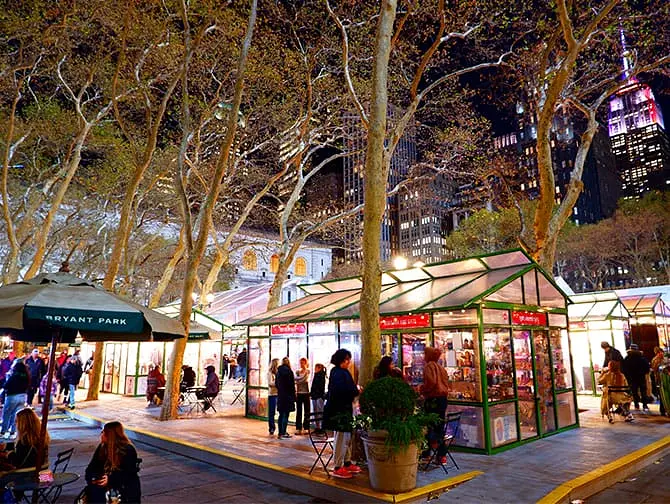 Julmarknader i New York- Bryant Park Market