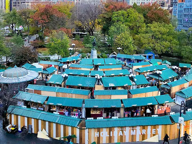 Julmarknader på Union Square
