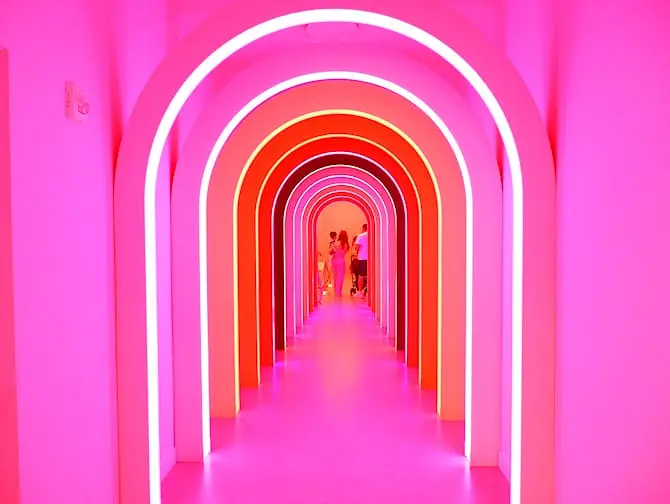 Museum of Ice Cream i New York - Rosa tunnelbana