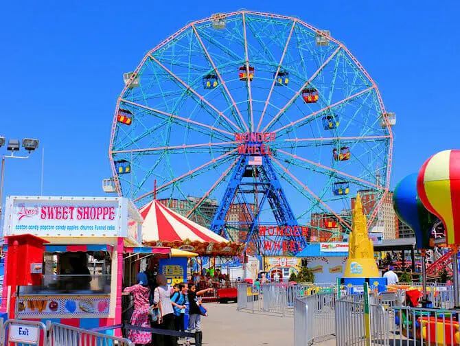 Deno’s Wonder Wheel Amusement Park på Coney Island - Pariserhjul