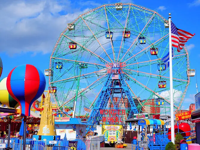 Deno’s Wonder Wheel Amusement Park på Coney Island