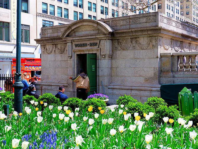 Bryant Park in New York Public Bathroom
