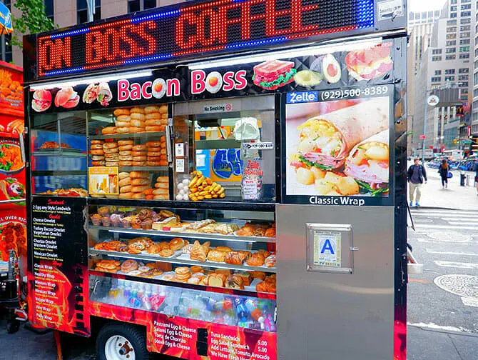 Frukost i New York - gatumat 