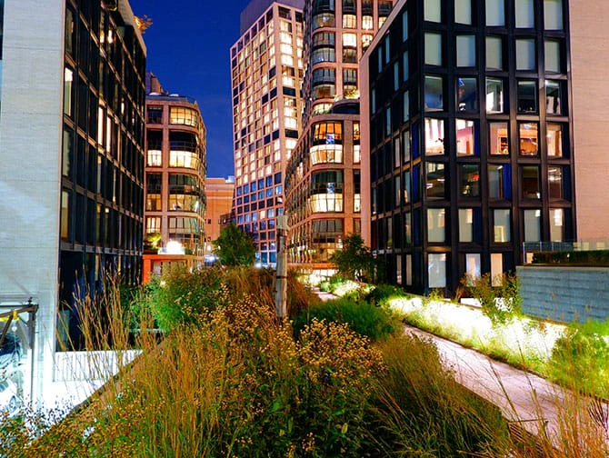 New York promenadrutter - Kvällstur Greenwich, Meatpacking & High Line intryck
