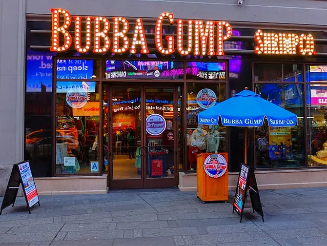 Restauranger med teman i New York - Bubba Gump