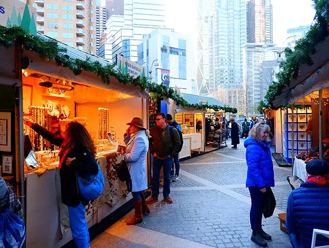 Julmarknader i New York- Columbus Circle