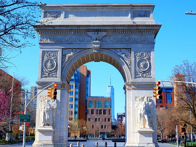 Guidade cykelturer i New York - Washington Square Park