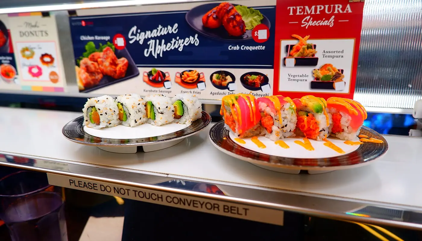 B&auml;sta sushin i New York - Kaiten Zushi Nomad