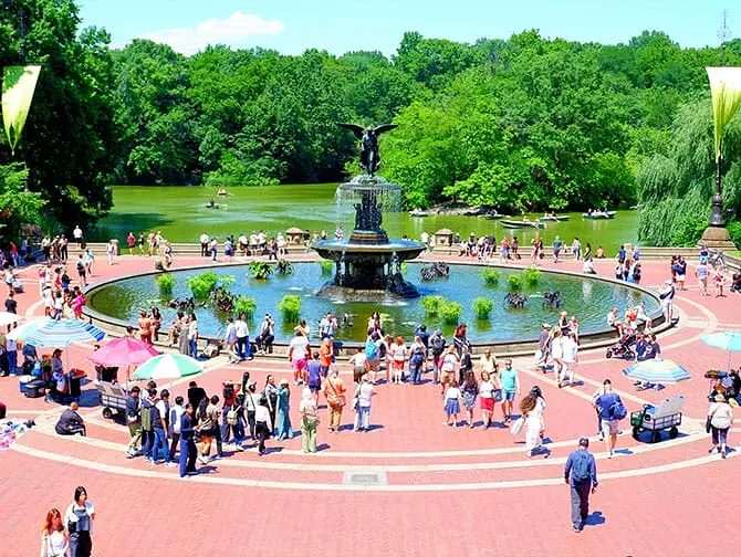 Hyra cykel i New York med picknick -Plats för picknick - Cykla i Central Park