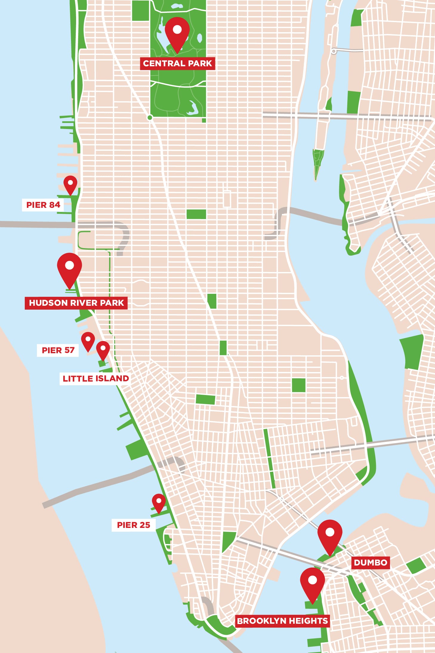 Hyra cykel i New York med picknick - platser