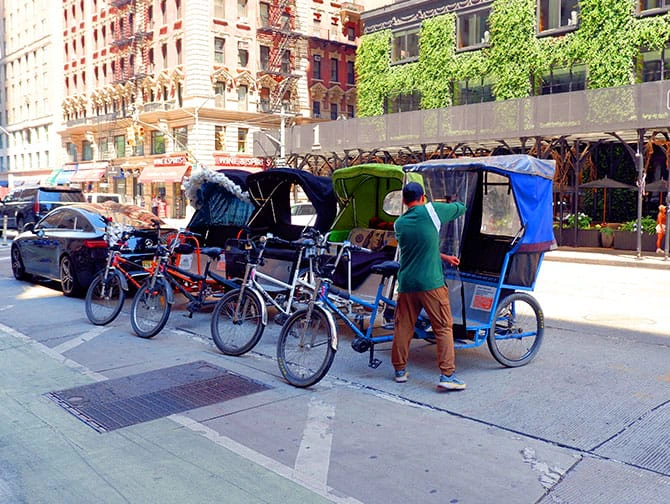 Cykeltaxi i Central Park - Rickshaws