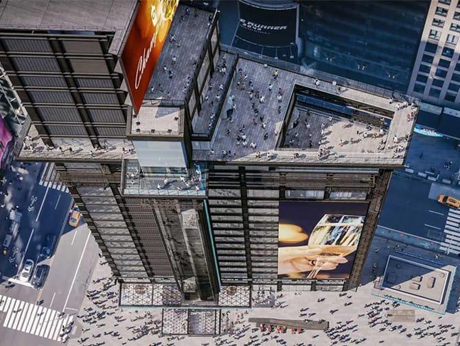 Saker att göra på Times Square -One Times Square Viewing Deck