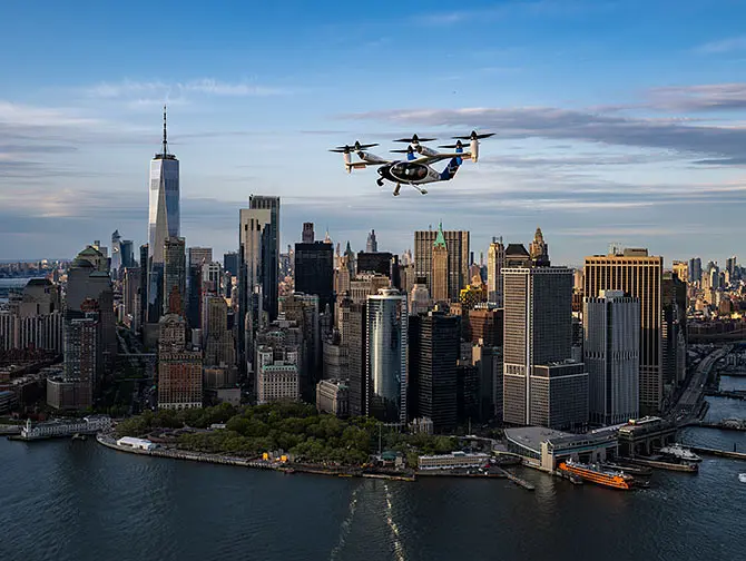Joby Aviation Elektrisk Lufttaxi från JFK till Manhattan - 7-minuters Flygning från Flygplats till Stad