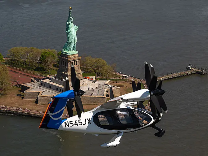 Joby Aviation Elektrisk Lufttaxi från JFK till Manhattan - Transfer och Sightseeing i ett
