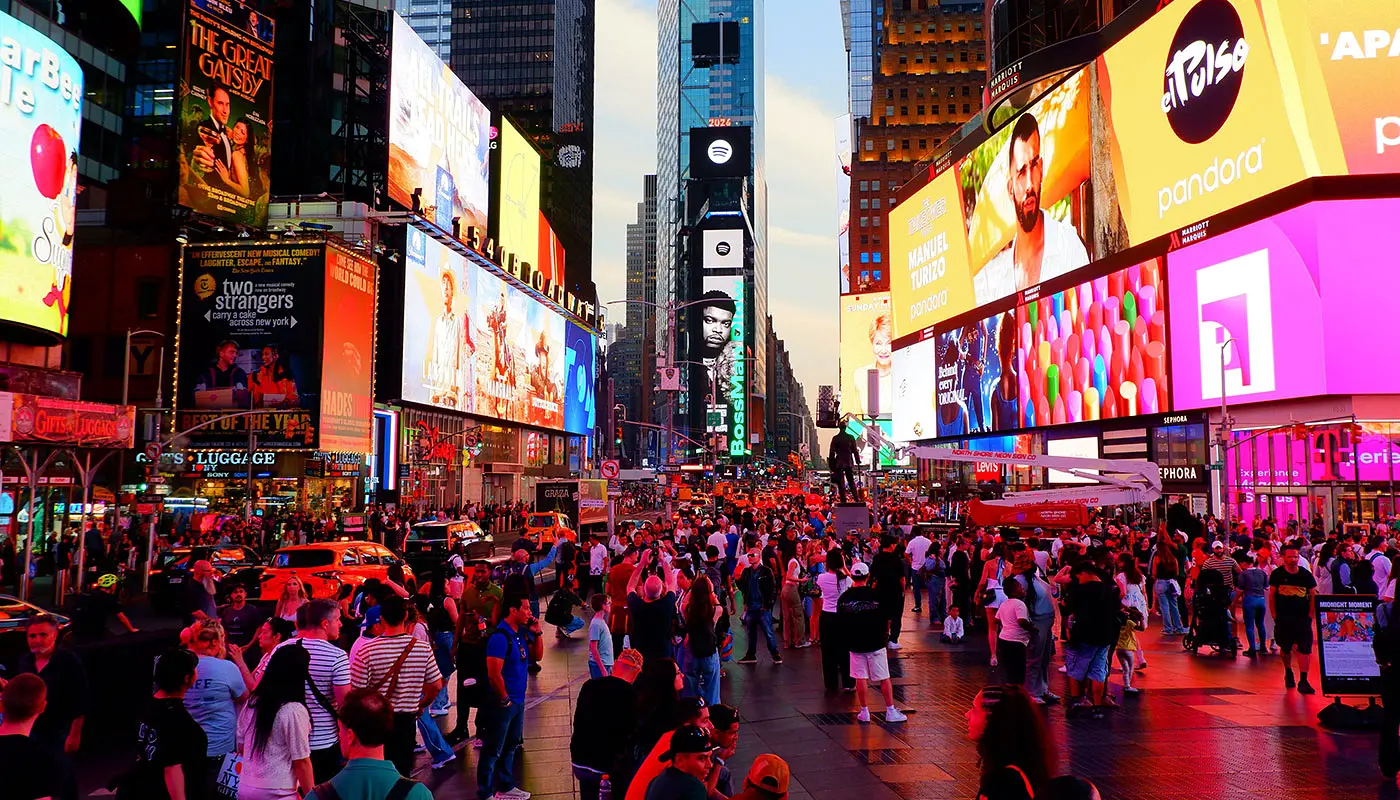 New York 6-dagarsresplan – Första intrycket av Times Square