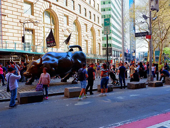Charging Bull-statyn i New York - Sevärdhet i Lower Manhattan