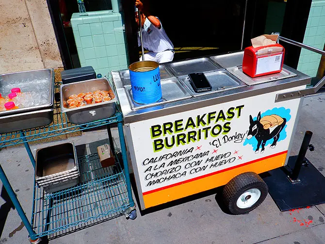 Frukost i New York - El Donkey Burrito Cart