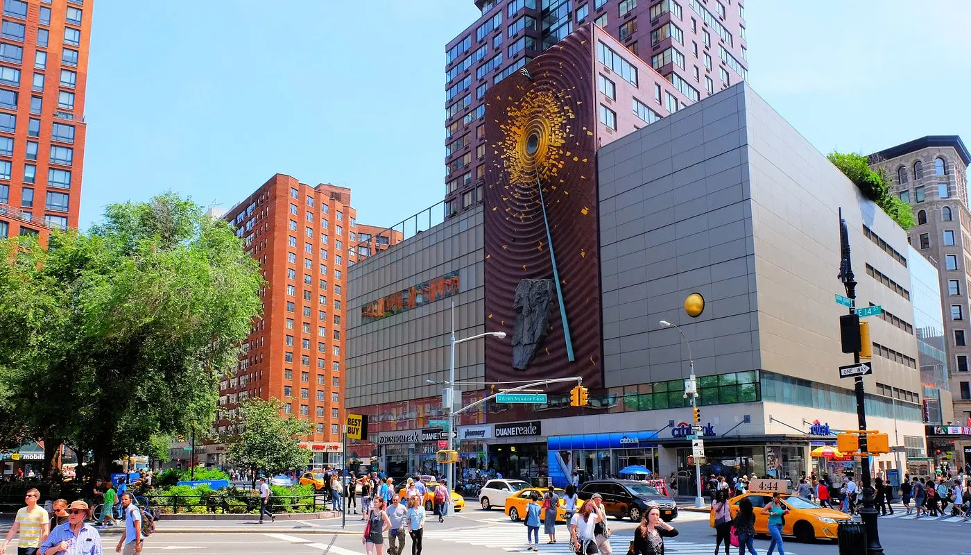 Union Square i New York - Livligt torg